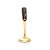 CJ 4 COLHERES AÇO INOX P/CHÁ CABO CERÂMICA FLOWERS DOURADO - Imagem 4
