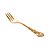 CJ 4 GARFOS AÇO INOX P/BOLO CROWN DOURADO - Imagem 1