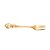 CJ 4 GARFOS AÇO INOX P/BOLO CROWN DOURADO - Imagem 3