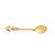 CJ 4 COLHERES AÇO INOX P/CHÁ CROWN DOURADO - Imagem 3