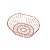 CESTA DE FERRO CROMADO ROSÉ 25x18x9cm - Imagem 1