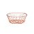 CESTA DE FERRO CROMADO ROSÉ 25x18x9cm - Imagem 3