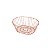 CESTA DE FERRO CROMADO ROSÉ 25x18x9cm - Imagem 2