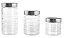 JG 3 PORTA MANTIMENTOS EM VIDRO COM TAMPA 880ML/1,2L/1,7L - Imagem 1