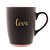 CANECA CERÂMICA LOVE PRETO MATT/ROSA 340ml - Imagem 3