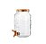 DISPENSER  CRISTAL ECOLÓGICO C/TAMPA E TORNEIRA ROSÉ GOLD 3l - Imagem 1