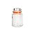 POTE HERMÉTICO DE VIDRO TRANSPARENTE E SILICONE 750ml - Imagem 2