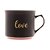 CANECA CERÂMICA LOVE PRETO MATT/ROSA 660ml - Imagem 3