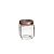 POTE VIDRO TRANSPARENTE C/TAMPA DE ACRÍLICO GOLD ROSÉ 1,2l - Imagem 3