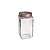 POTE VIDRO TRANSPARENTE C/TAMPA DE ACRÍLICO GOLD ROSÉ 2,2l - Imagem 3