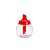 AÇUCAREIRO DE VIDRO TRANSPARENTE E VERMELHO 250ml - Imagem 3