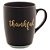 CANECA CERÂMICA THANKFUL PRETO MATT/AZUL 340ml - Imagem 1