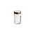 POTE  VIDRO TRANSPARENTE C/TAMPA  ACRÍLICO GOLD ROSÉ 500ml - Imagem 2