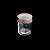 POTE  VIDRO TRANSPARENTE C/TAMPA  ACRÍLICO GOLD ROSÉ 350ml - Imagem 1