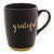 CANECA CERÂMICA GRATEFUL PRETO MATT/AMARELO 340ml - Imagem 1