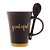 CANECA CERÂMICA C/COLHER GRATEFUL PRETO MATT/AMARELO 310ml - Imagem 3