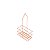 SUPORTE P/GALHETEIRO DE FERRO CROMADO ROSÉ 15x7,5x26cm - Imagem 1