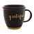 CANECA CERÂMICA GRATEFUL PRETO MATT/AMARELO 380ml - Imagem 1