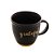 CANECA CERÂMICA GRATEFUL PRETO MATT/AMARELO 380ml - Imagem 2
