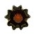 CENTRO DE MESA DE VIDRO ITALY PRETO E ROSÉ 24x11cm - Imagem 1