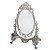 ESPELHO C/MOLDURA DE ZAMAC SILVER PLATED MARROCOS 23x9,5x30 - Imagem 1