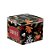 LATA PORTA CÁPSULAS METAL COFFEE FLOWERS PRETO 15x15x12.5cm - Imagem 1