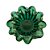 CENTRO DE MESA DE VIDRO ITALY VERDE ESMERALDA 24x11cm - Imagem 3