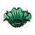 CENTRO DE MESA DE VIDRO ITALY VERDE ESMERALDA 24x11cm - Imagem 1