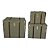 CONJ. DE BAUS EM METAL E TECIDO VERDE E MARROM  3 PCS G  61 - Imagem 1