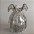 VASO DE VIDRO ITALY TRANSPANTE E DOURADO 13x17cm - Imagem 1
