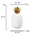 ABACAXI DECORATIVO DE CERÂMICA BRANCO 28cm - Imagem 3