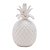 ABACAXI DECORATIVO DE CERÂMICA BRANCO 37cm - Imagem 2