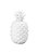 ABACAXI DECORATIVO DE CERÂMICA BRANCO 37cm - Imagem 1