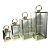 CJ DE LANTERNAS DE METAL E VIDRO DOURADAS 4 PCS GG 27,6 X 26 - Imagem 1