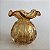 VASO DE VIDRO ITALY ÂMBAR E DOURADO 11,5x13cm - Imagem 1
