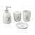 CJ 4PC P/BANHEIRO DE CERÂMICA SWEET HOME BRANCO - Imagem 1