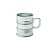 CJ 6 CANECAS DE VIDRO VINTAGE PRATEADO 245ml - Imagem 2