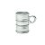 CJ 6 CANECAS DE VIDRO VINTAGE PRATEADO 95ml - Imagem 2