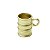CJ 6 CANECAS DE VIDRO VINTAGE DOURADO 95ml - Imagem 1
