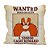 CAPA ALMOFADA POLIESTER LOONEY  YOSEMITE WANTED FD BEJE - Imagem 1