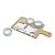 CJ 4PC P/QUEIJO E PETISCOS BAMBU CERÂMICA CHEESE SIGN 35x18 - Imagem 3