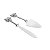 CJ 2PC P/BOLO DE ZAMAC NIQUELADO COQUEIRO 26cm - Imagem 1