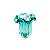 VASO DE VIDRO FLAT ITALY TIFFANY 18x21cm - Imagem 1