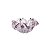 CENTRO DE MESA DE VIDRO ITALY ROSA CLARO 21x10cm - Imagem 2