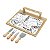CJ BANDEJA BAMBU CERÂMICA C/4PC P/QUEIJO AÇO INOX 33x26,5 - Imagem 3