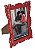 PORTA RETRATO LACED EM PLÁSTICO 20X25CM VERMELHO - Imagem 1