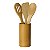 CJ 3 UTENSÍLIOS BAMBU 30x6cm E 1 SUPORTE BAMBU  6,5-8x15cm - Imagem 1