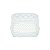CESTA DE PLÁSTICO CROCHÊ DELICATE BRANCA 22x6,5cm - Imagem 1