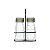CJ SALEIRO E PIMENTEIRO  VIDRO C/SUPORTE  METAL PRETO 70ml - Imagem 2