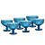 CJ 6 TAÇAS DE VIDRO EMPIRE AZUL 300ml - Imagem 2
